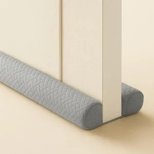 Ciieyuo Velvet Under Door Draft Stopper, Noise Blocker & Soundproof Gray
